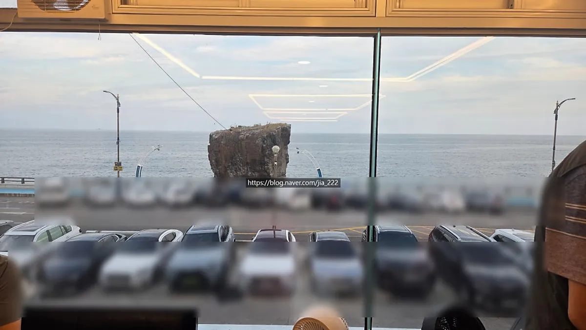 East Sea view from a second-floor window seat