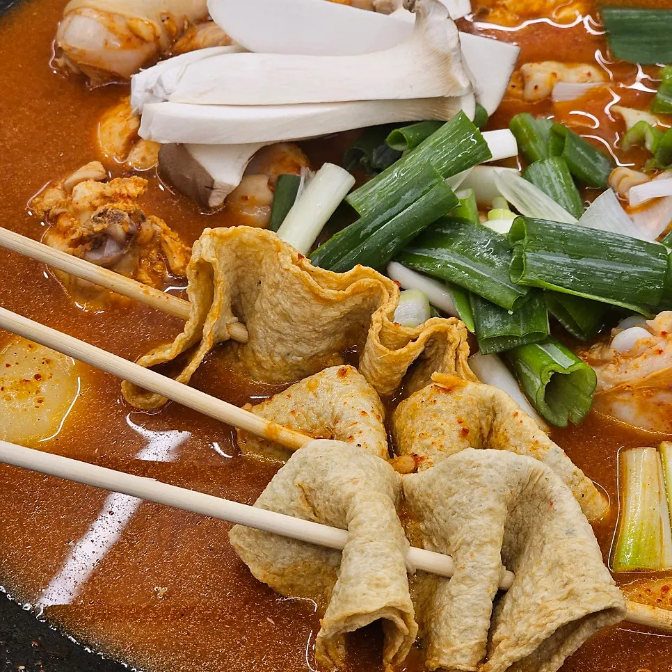 A fully cooked plate of dakbokkeumtang