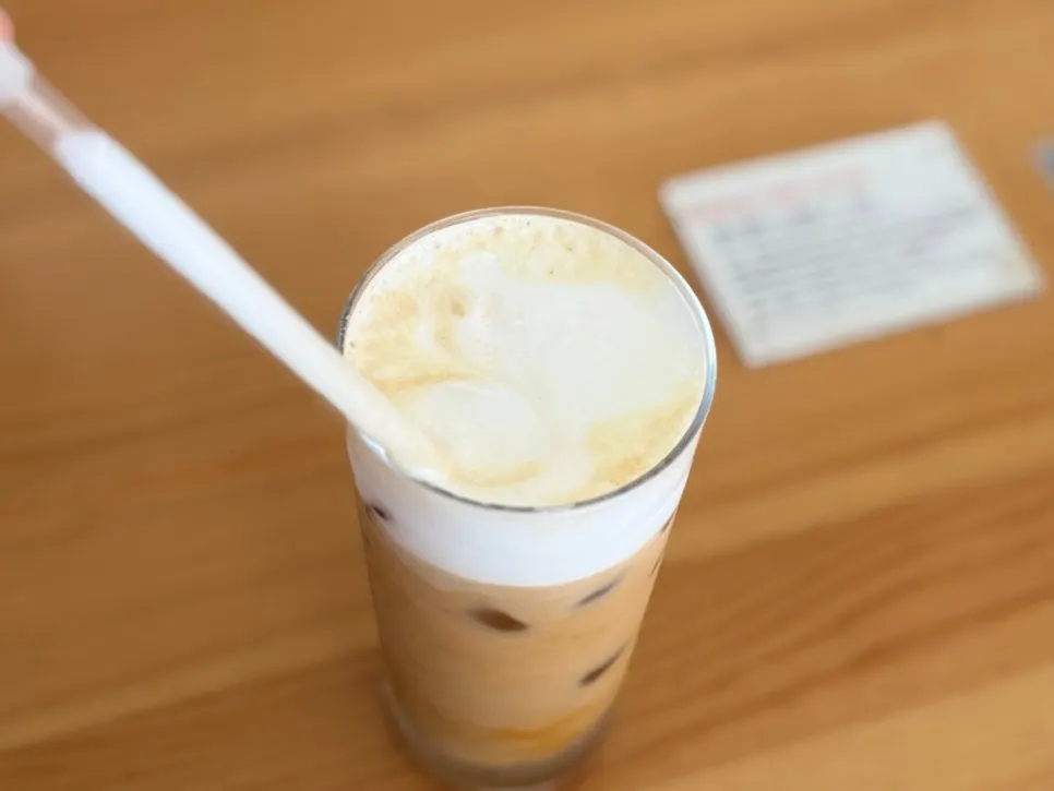Close-up of dense milk foam