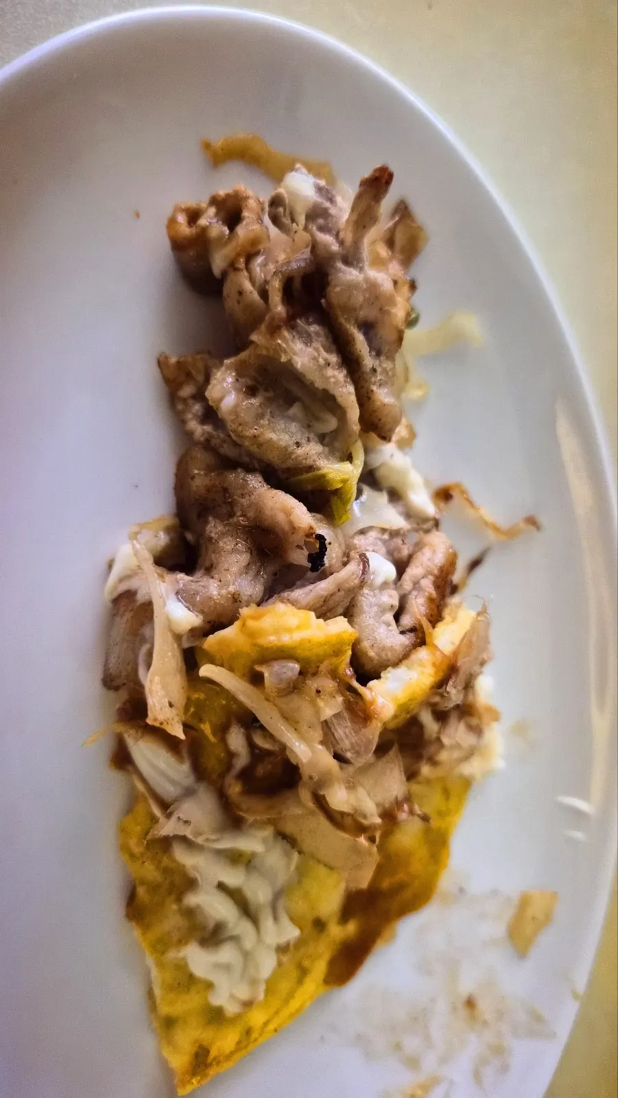 Plate of cuttlefish and mushroom fritters