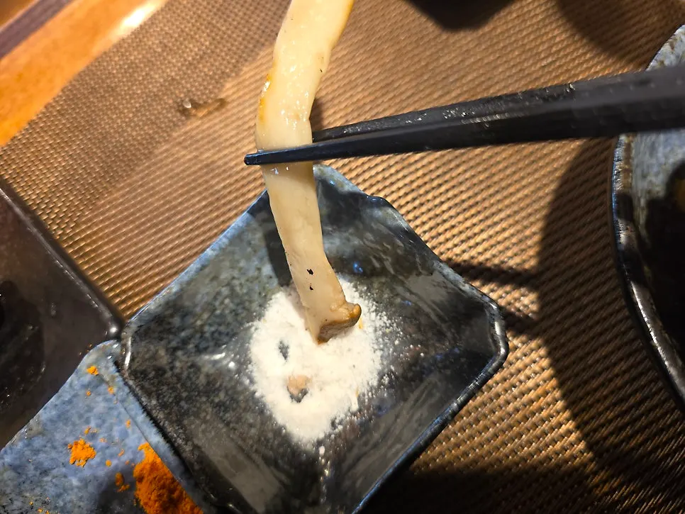 King oyster mushroom grilled inside a foil packet