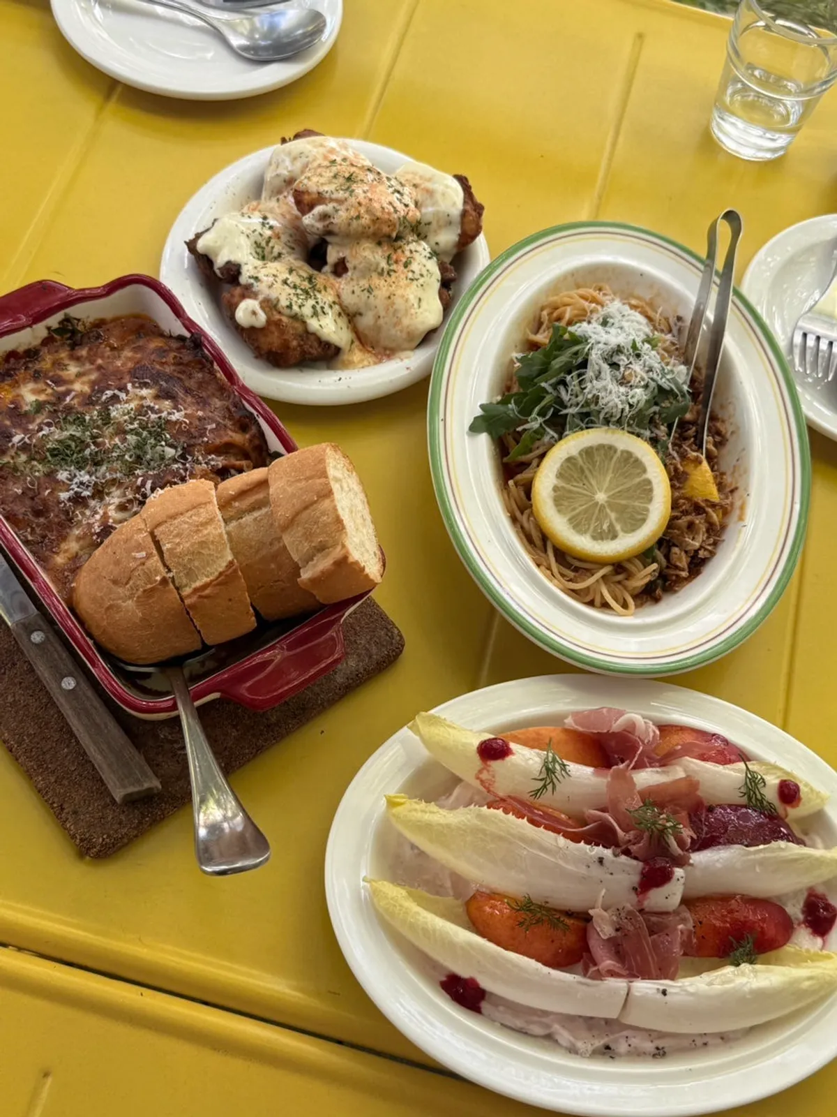 Full table setting of the terrace brunch at Meolmeol Pangyo