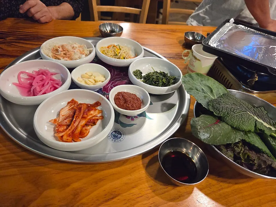 Basic table setting with utensils at Bulhyangjip