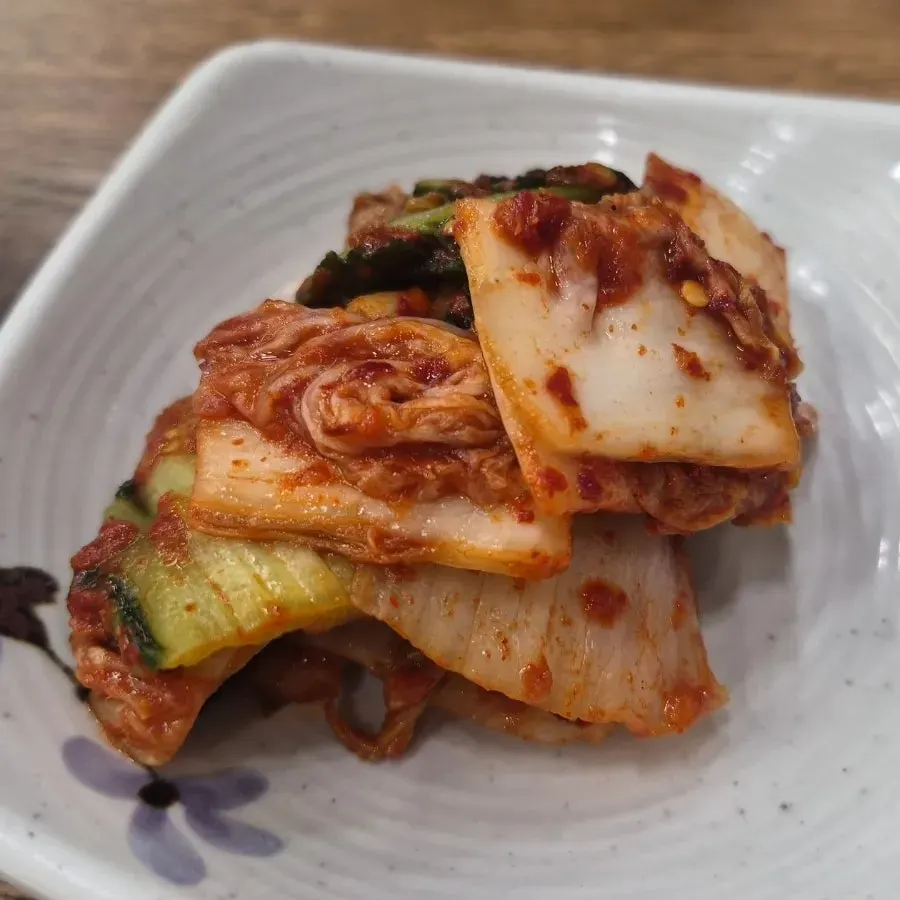 Close-up of side dishes on a plate