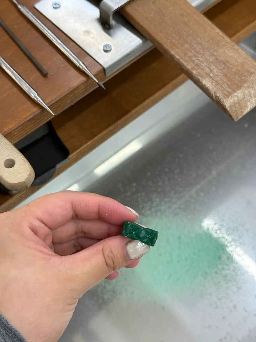 The completed ring from the Munak wax carving class