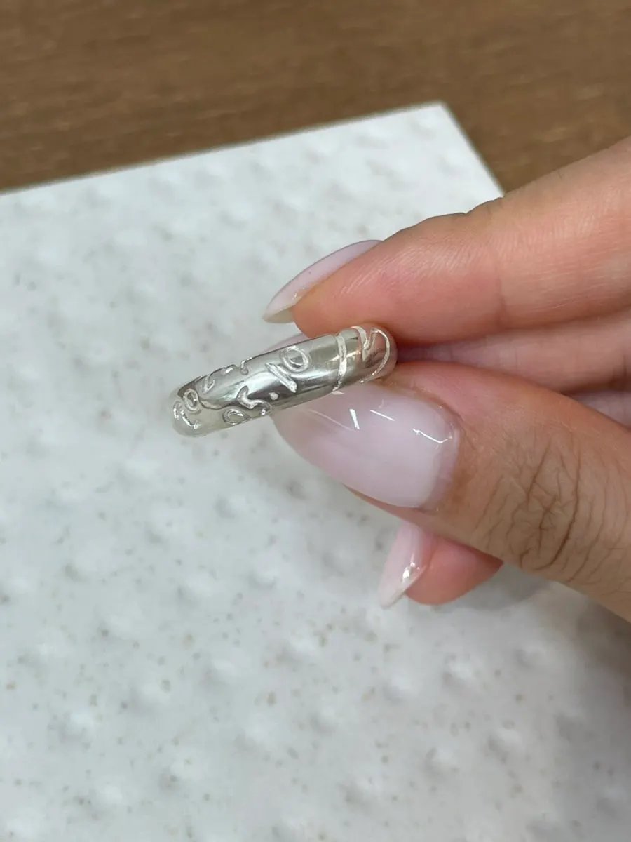 Wax carving ring samples set up in the studio