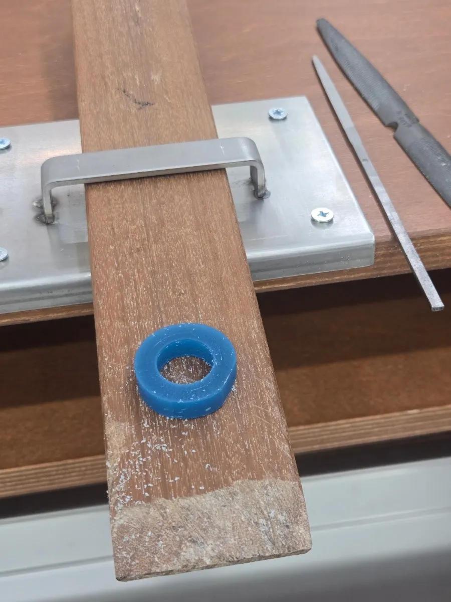 Ring design chosen to feature the birthday and name