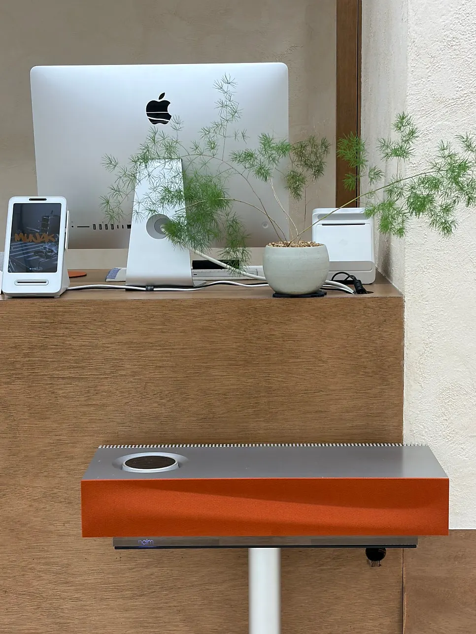 Speaker matching Munak's interior design