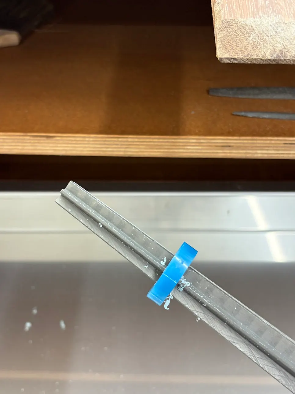 Filing the inside of the wax ring to fit the ring size