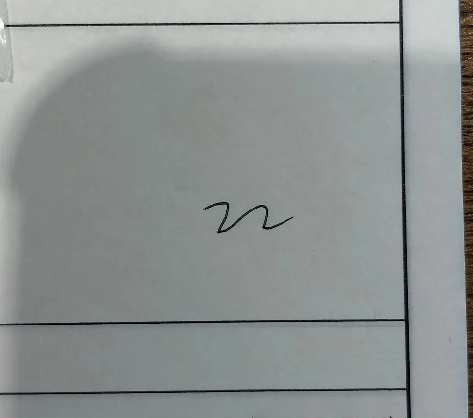 Handwritten signature on paper for the engraving