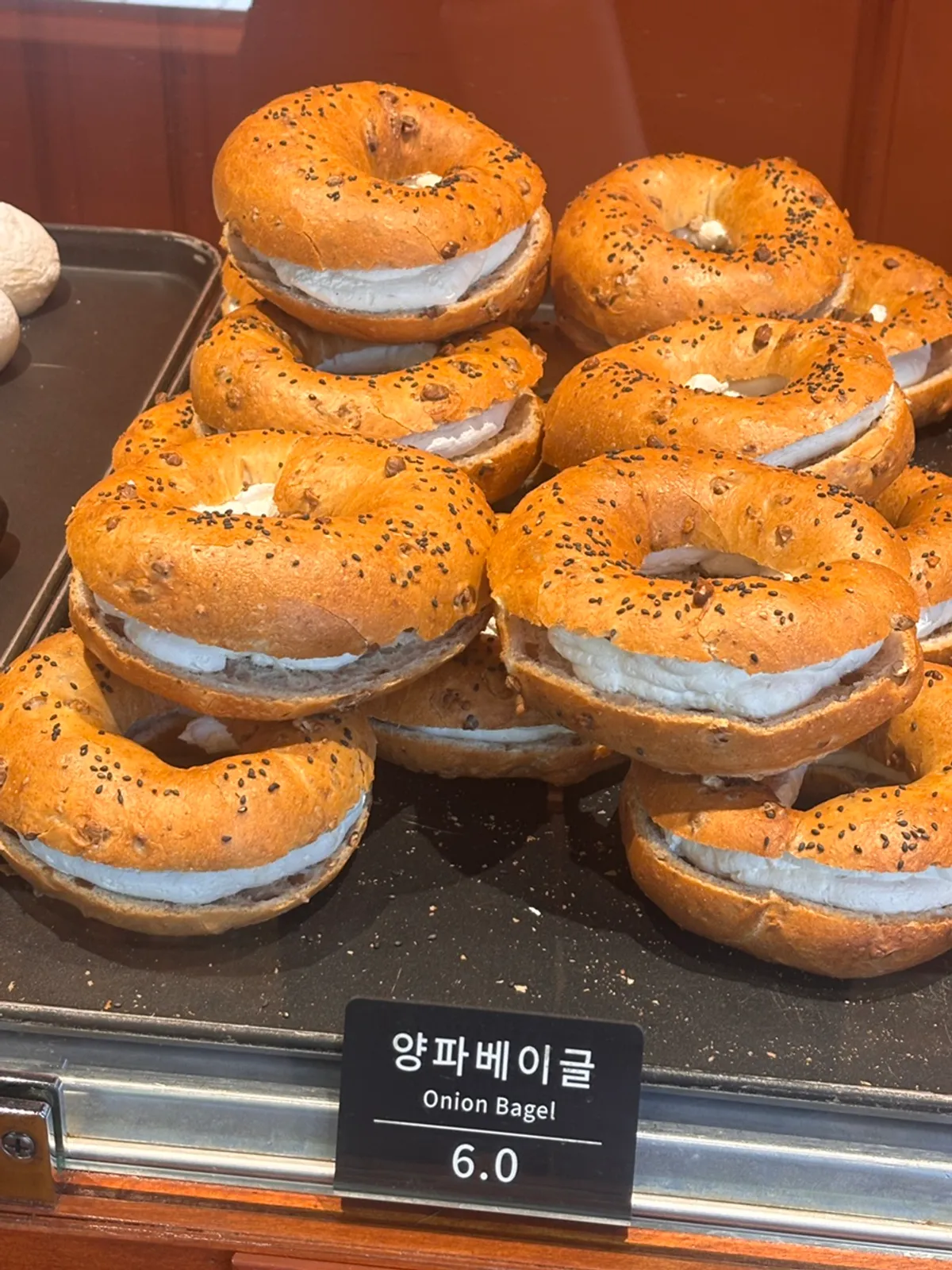 Garlic bread packed to go from Munhwa Bakery in Ikseon-dong