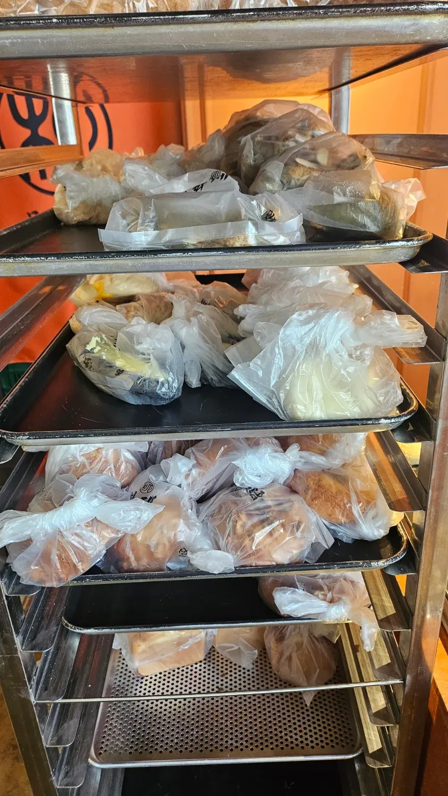 Glossy same-day baked bread at Munhwa Bakery
