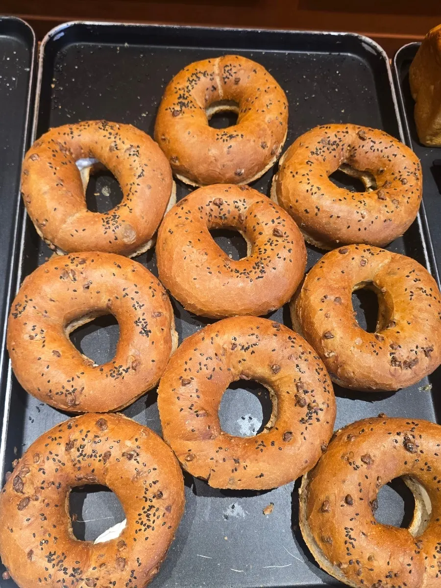 Packaged onion bagel from Munhwa Bakery
