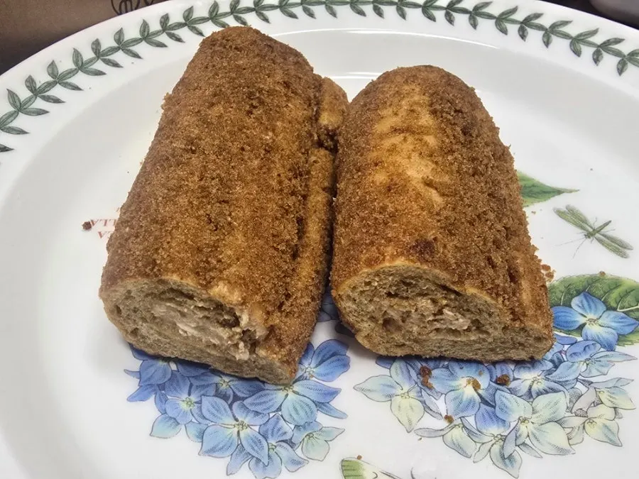 Coffee bread from Munhwa Bakery eaten with milk