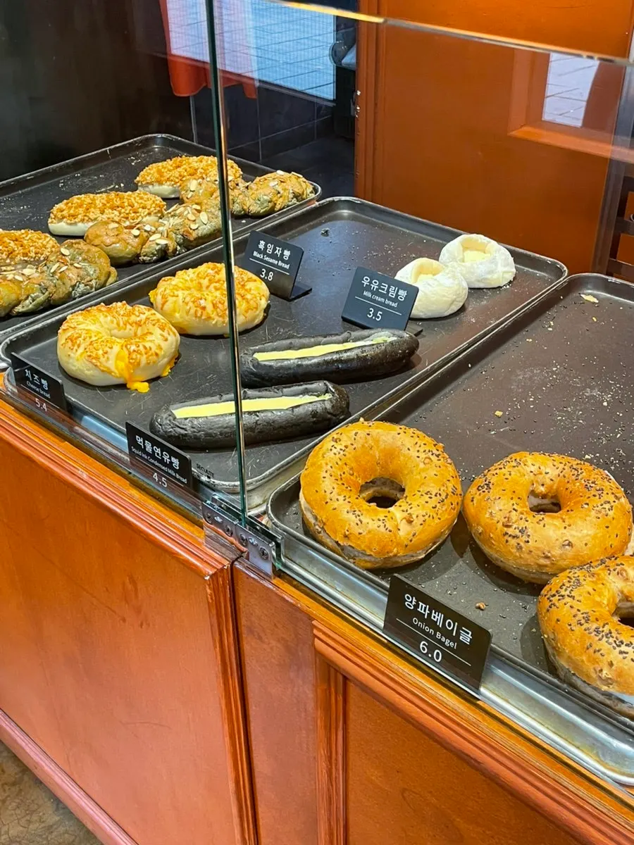 Interior of the compact Munhwa Bakery shop