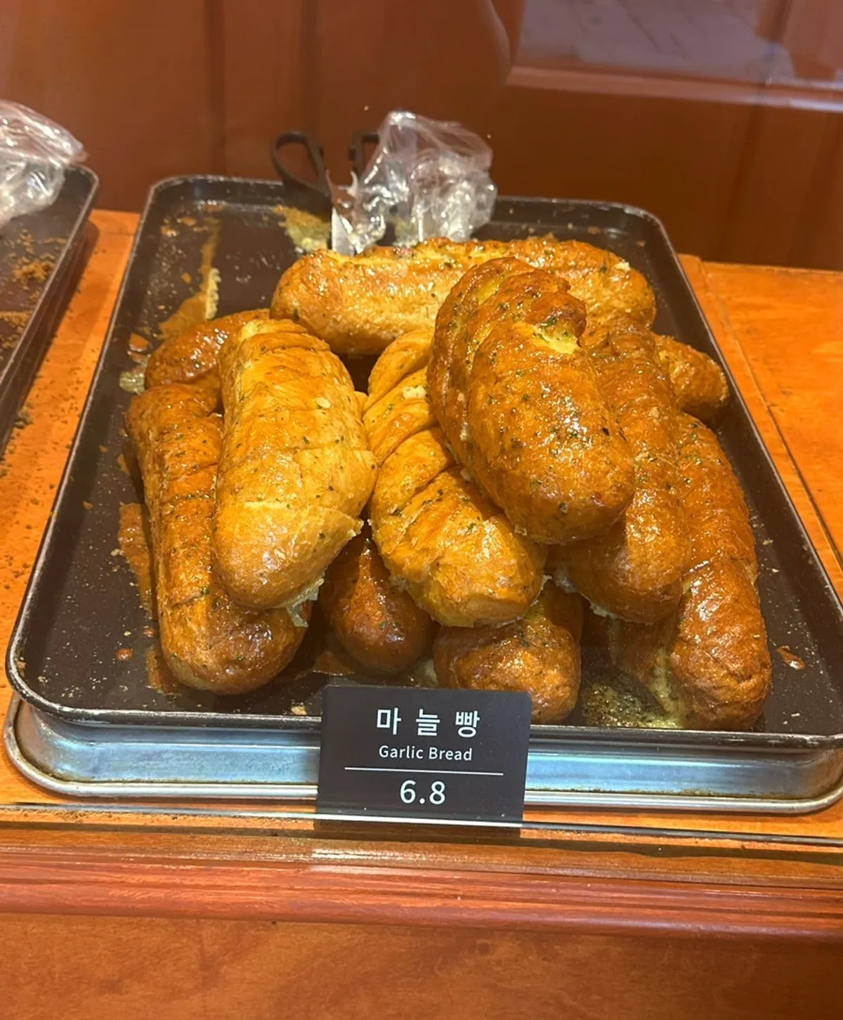 문화제빵 양파 베이글 진열 모습