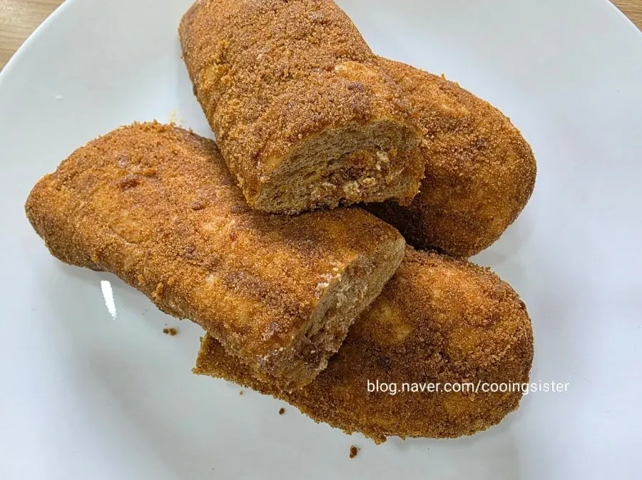 Long, plump coffee bread from Munhwa Bakery