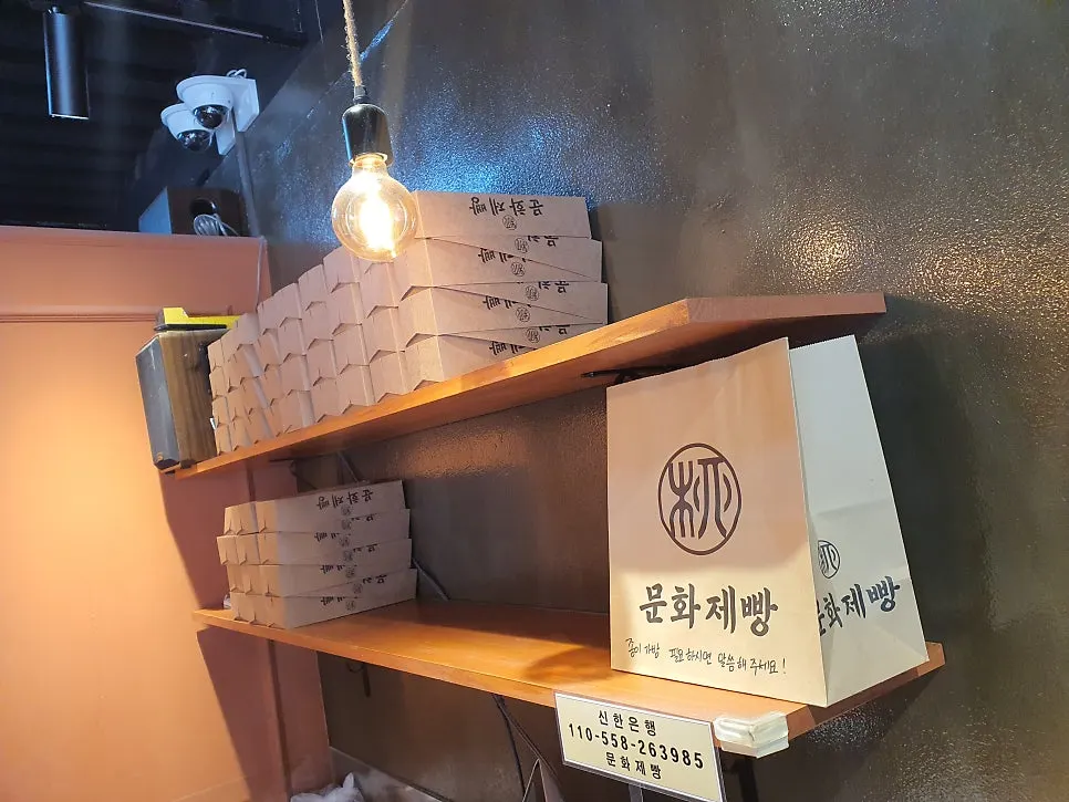 Compact display inside Munhwa Bakery