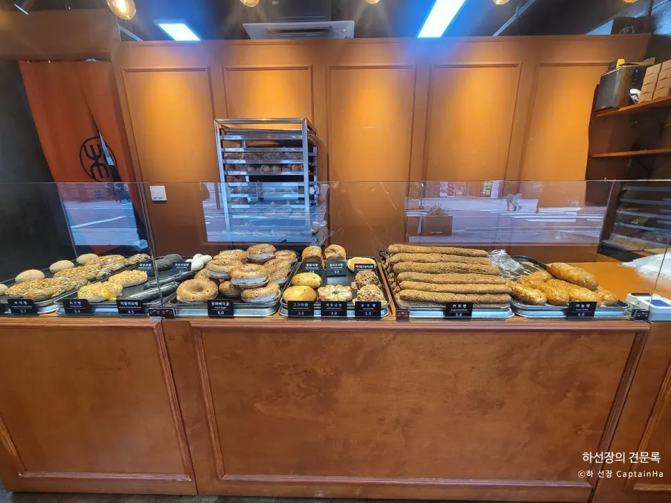 Signature breads on display at Munhwa Bakery