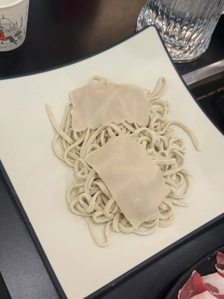 Shabu kalguksu meat and vegetable set