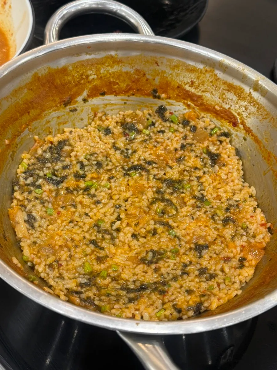 Final fried rice after shabu kalguksu
