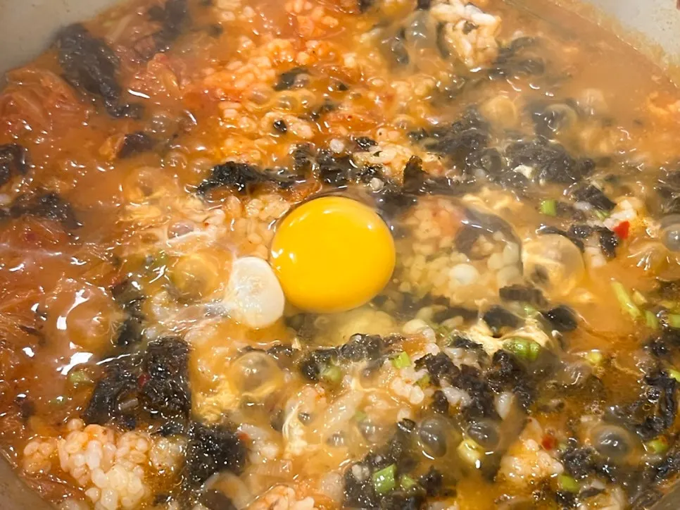 Fried rice topped with an egg to finish