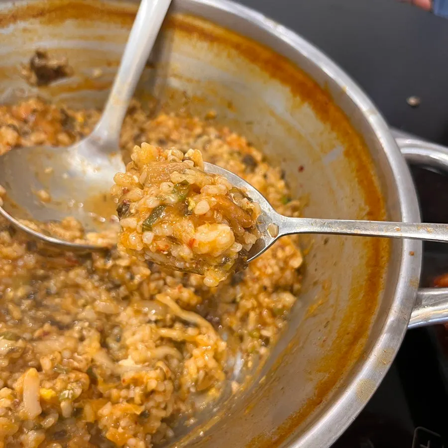 Fully fried minari-broth fried rice