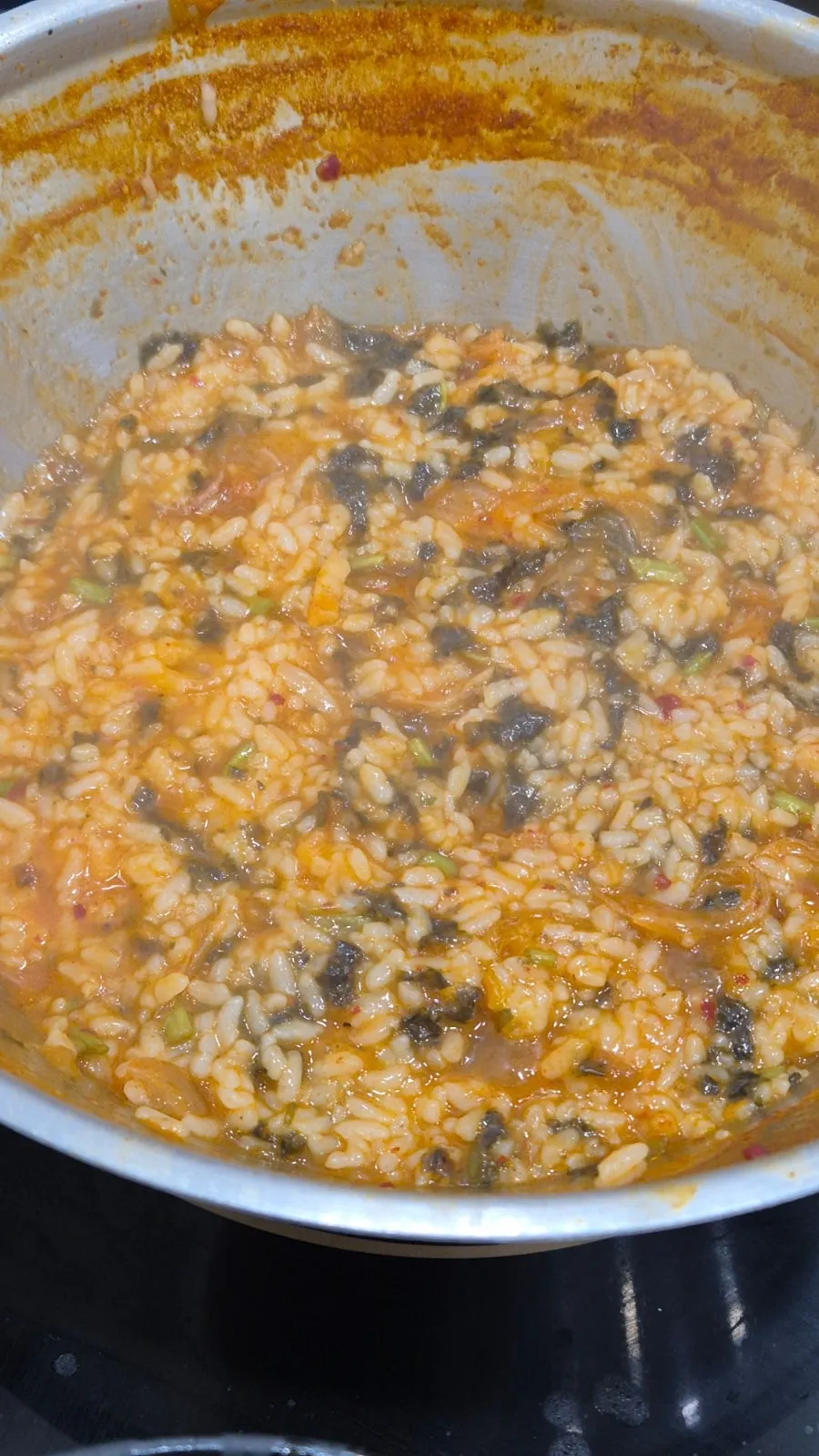 Fried rice made at the end of the meal