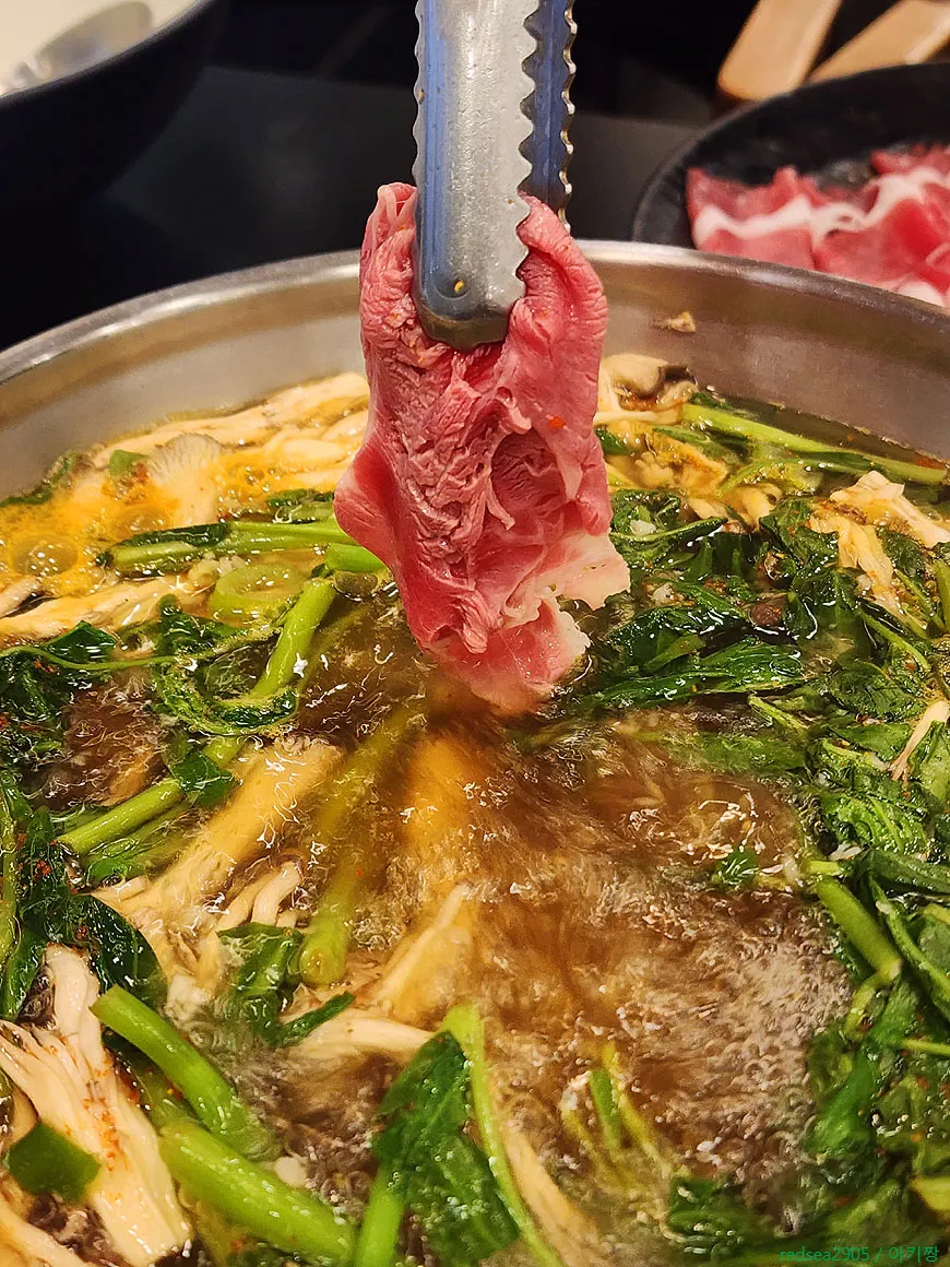 Cooking meat in the broth