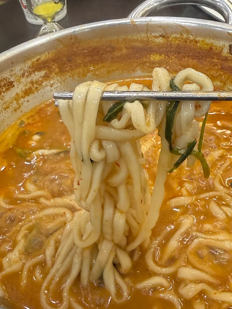 Shabu-shabu sirloin dipped in sauce