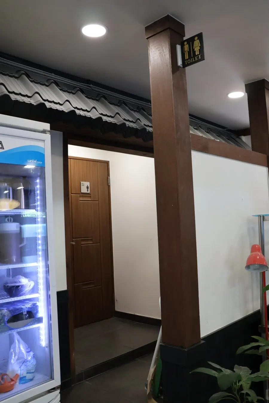 House-made noodle-making room set up near the entrance
