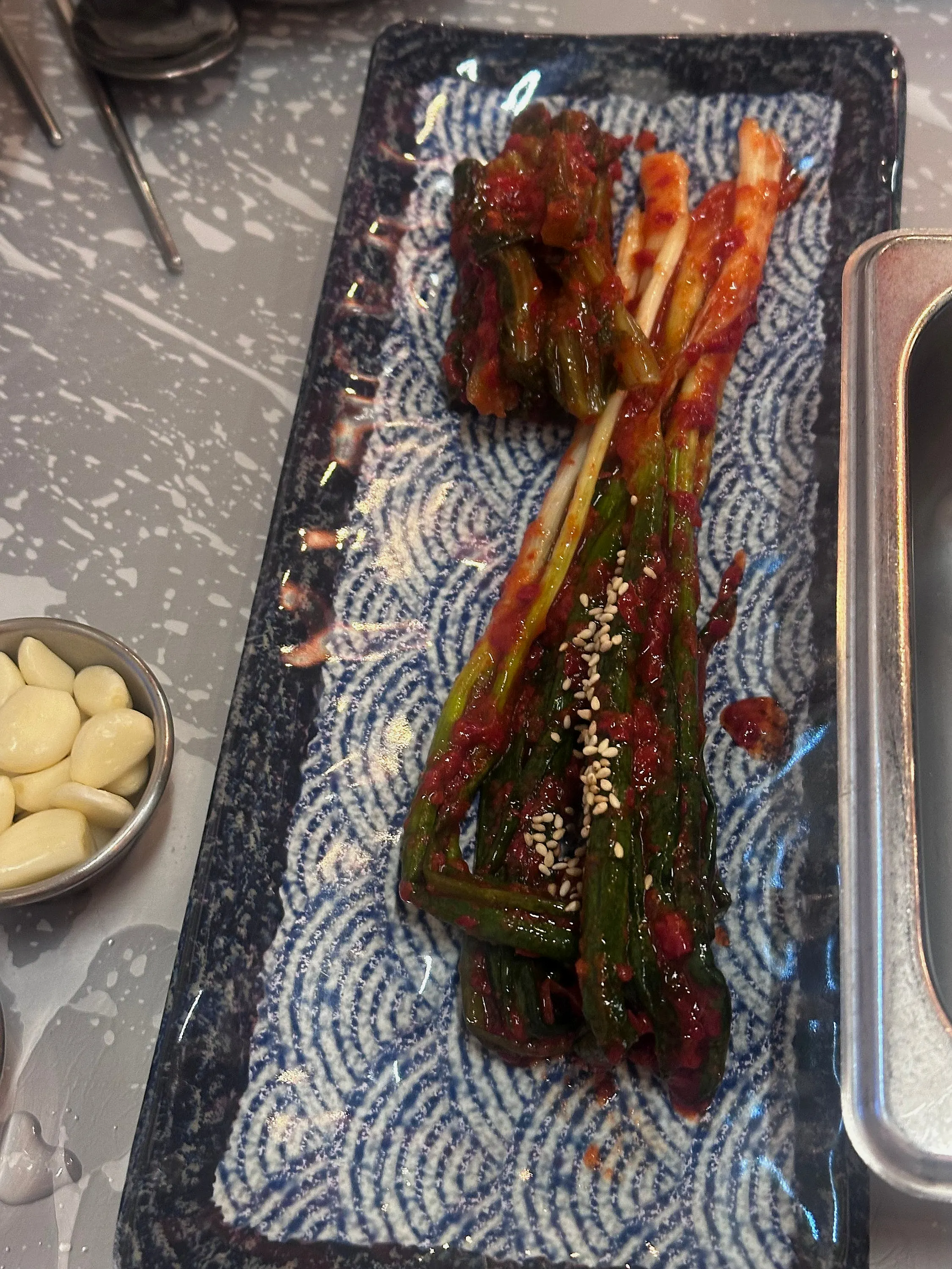 Ordered flower pork belly