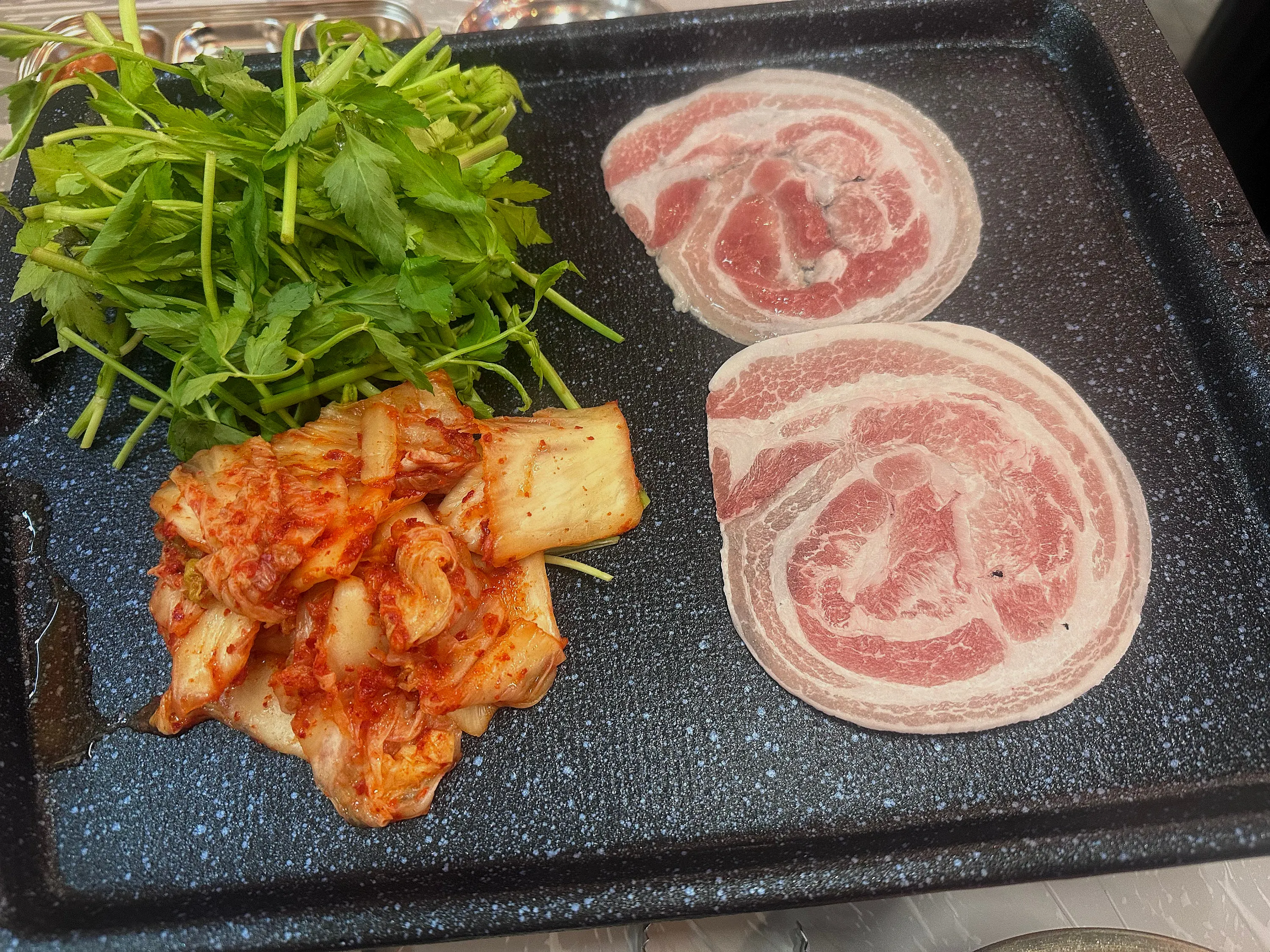 Side dishes and kimchi available on request