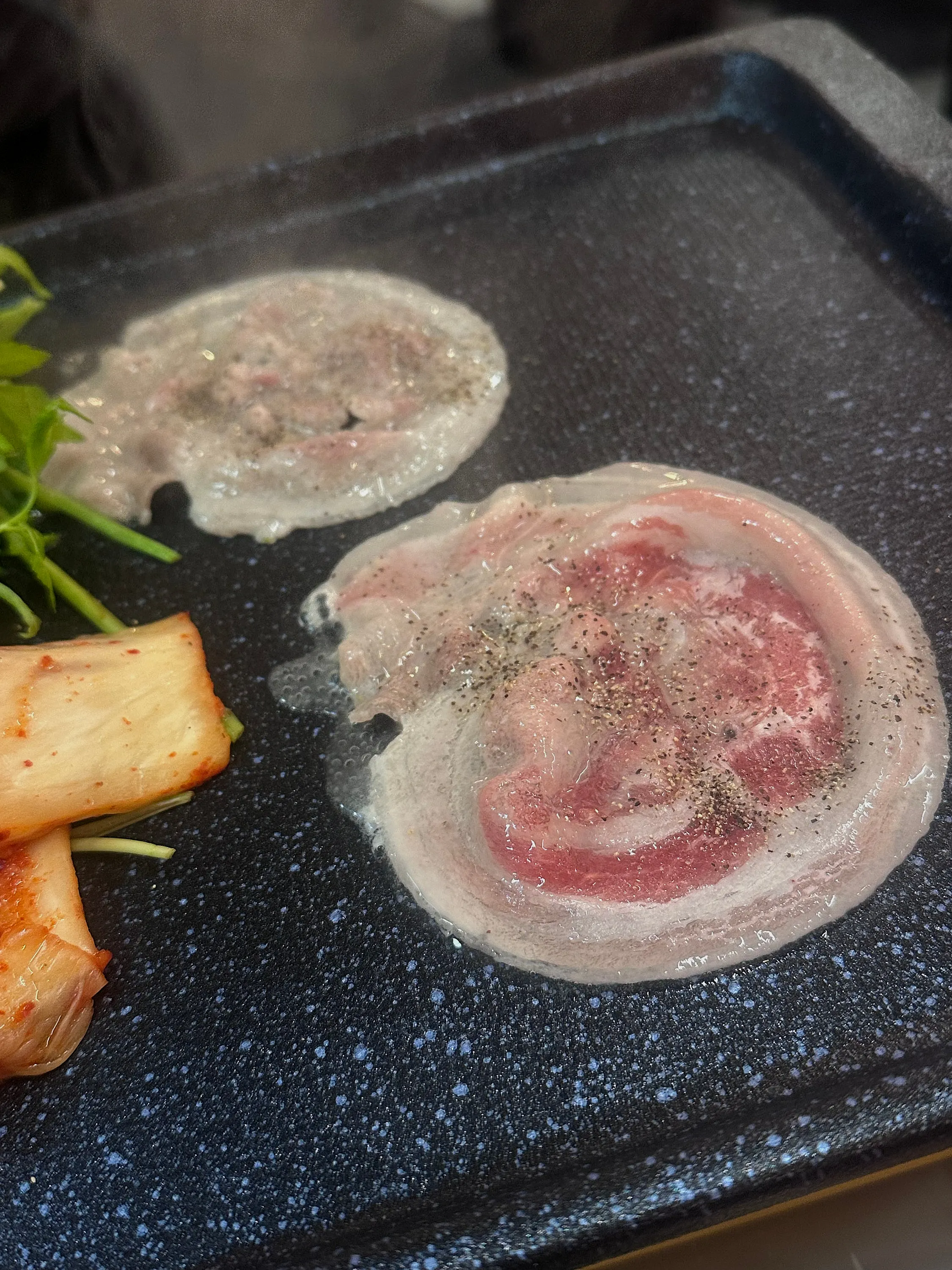 Frozen pork belly meal with pepper