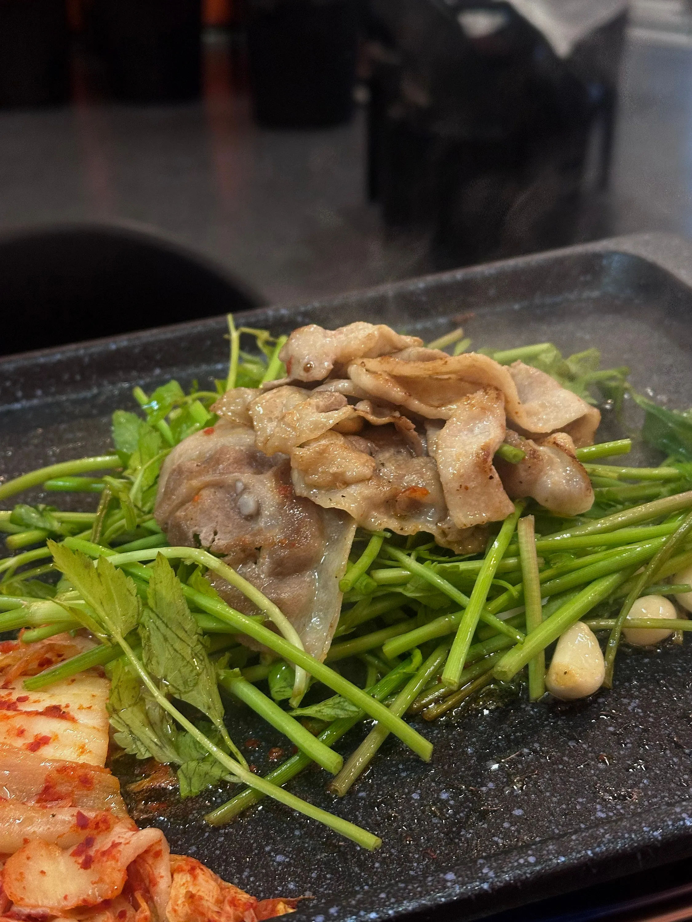 A filling frozen pork belly meal