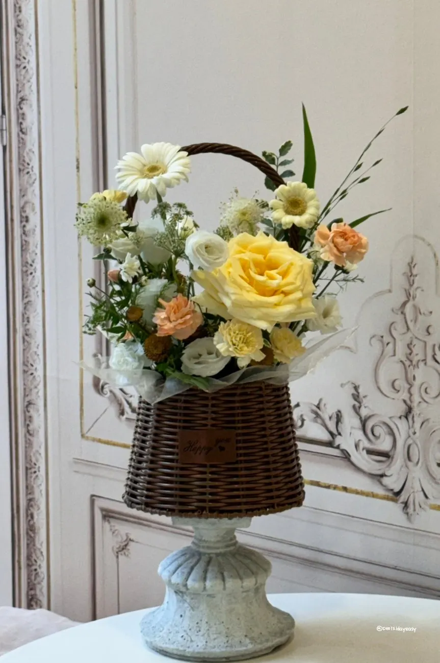 Flower basket prepared for the 90th birthday party