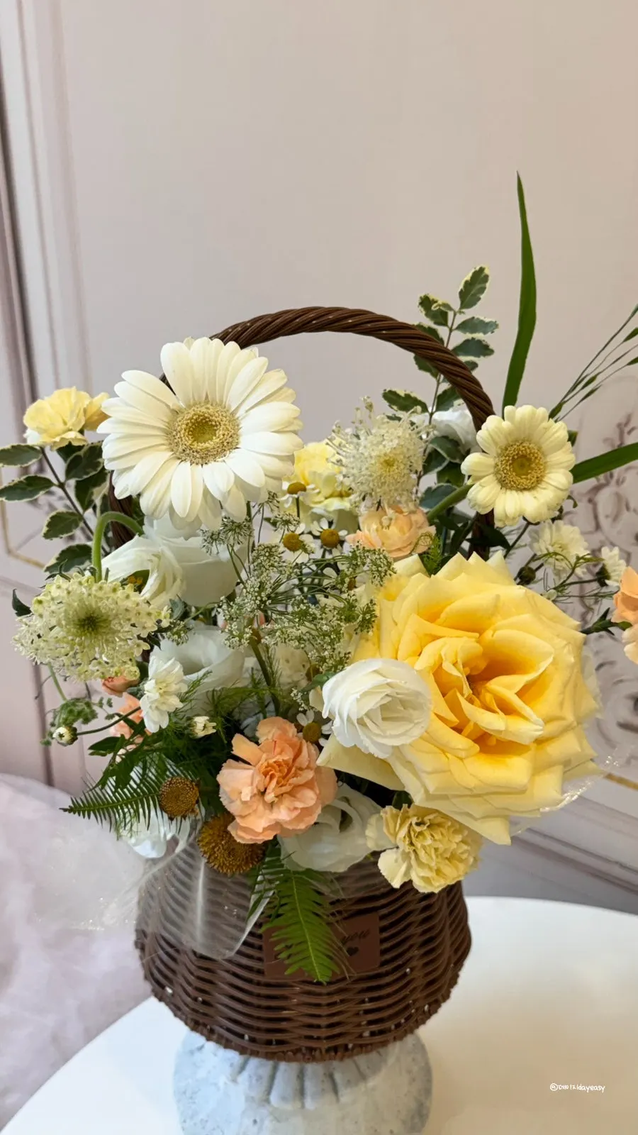 Finished basic-size flower basket S