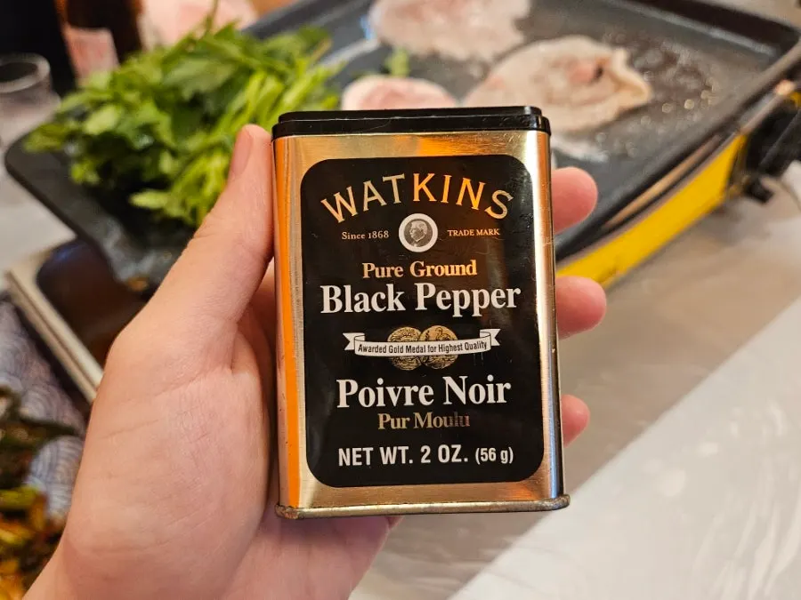 Black pepper set on the table