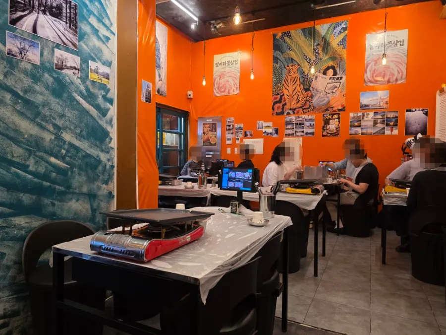 Interior seating at Minari Naengsam
