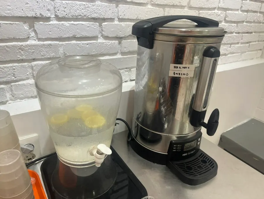 Soy sauce, napkins, and wet wipes station