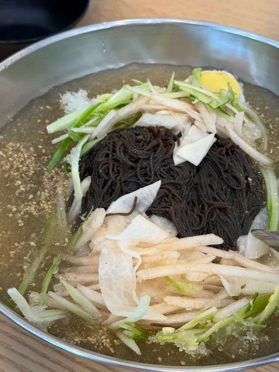 따로 요청한 칡냉면 다데기