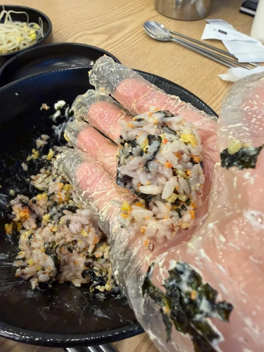 A bowl of cold muksabal perfect for summer
