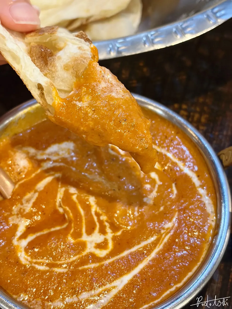 크리미한 버터치킨 커리 클로즈업