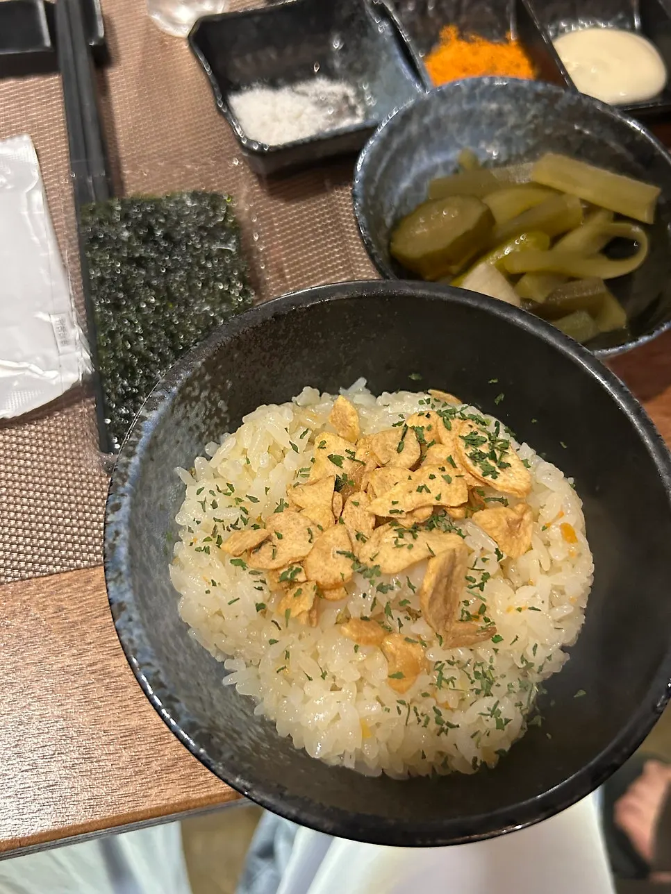 사이드 메뉴 마늘밥 한 그릇
