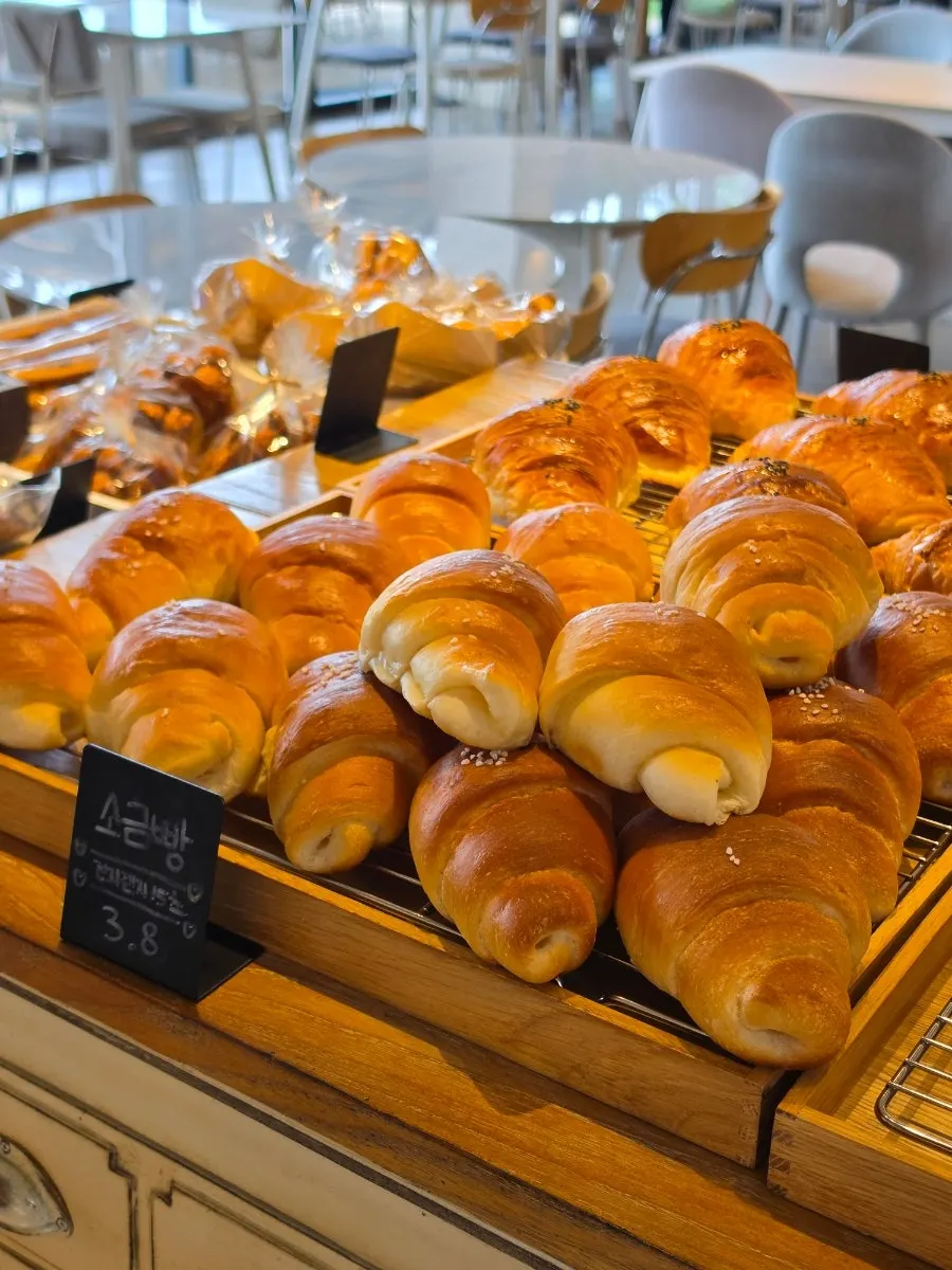 Close-up of On the Rail's bakery display