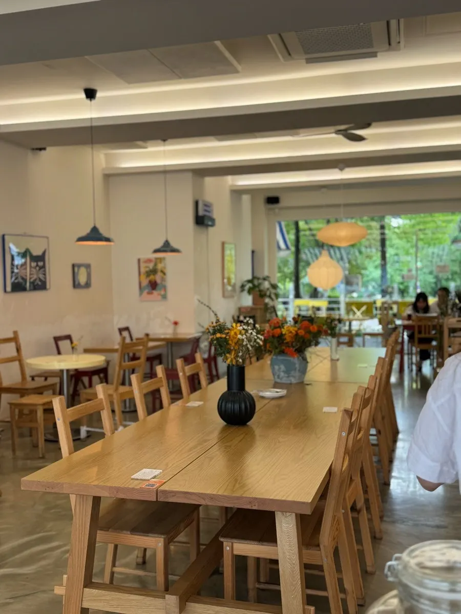 Southern European-style brunch café interior