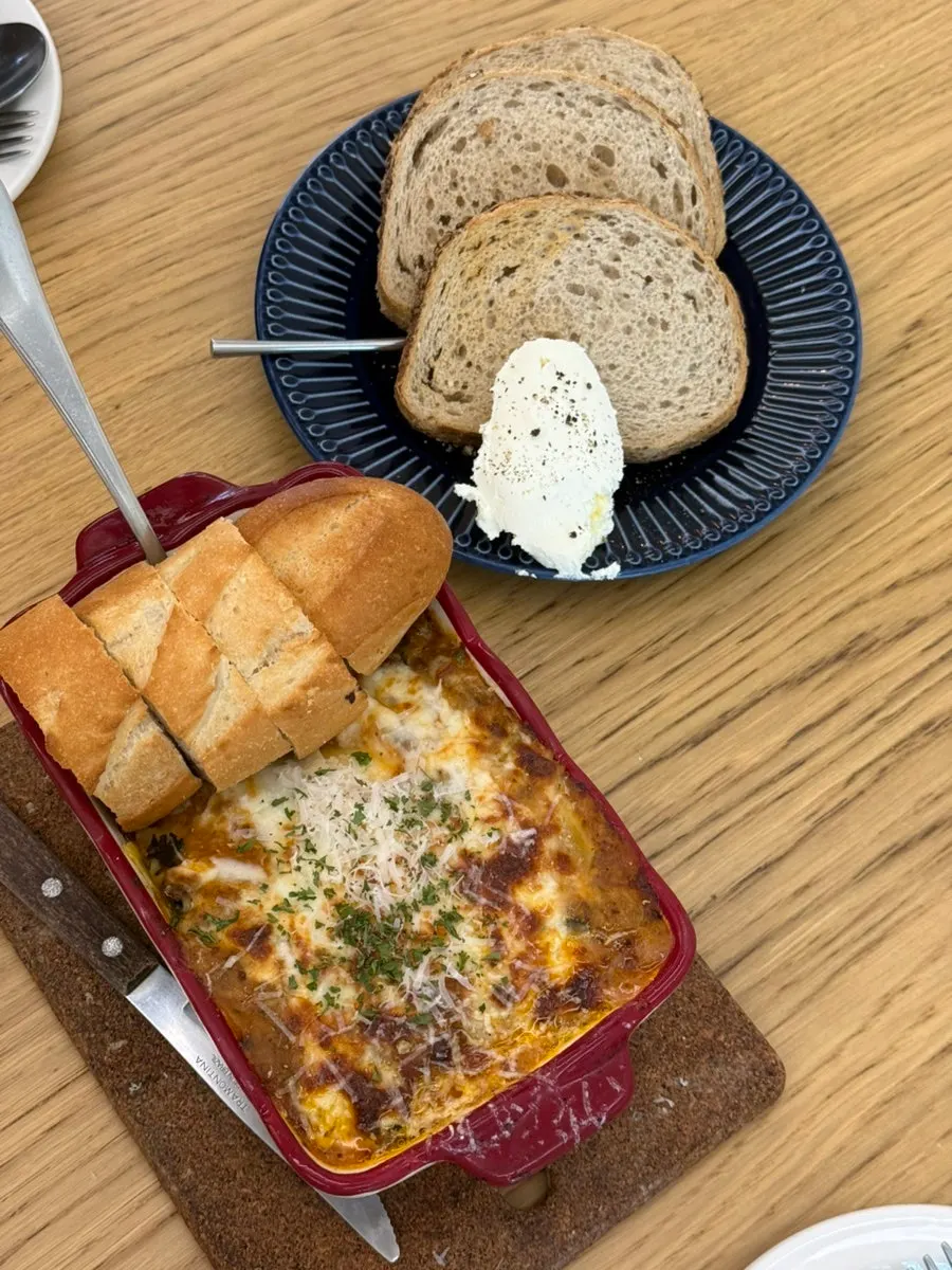A plate of spicy lemon anchovy pasta