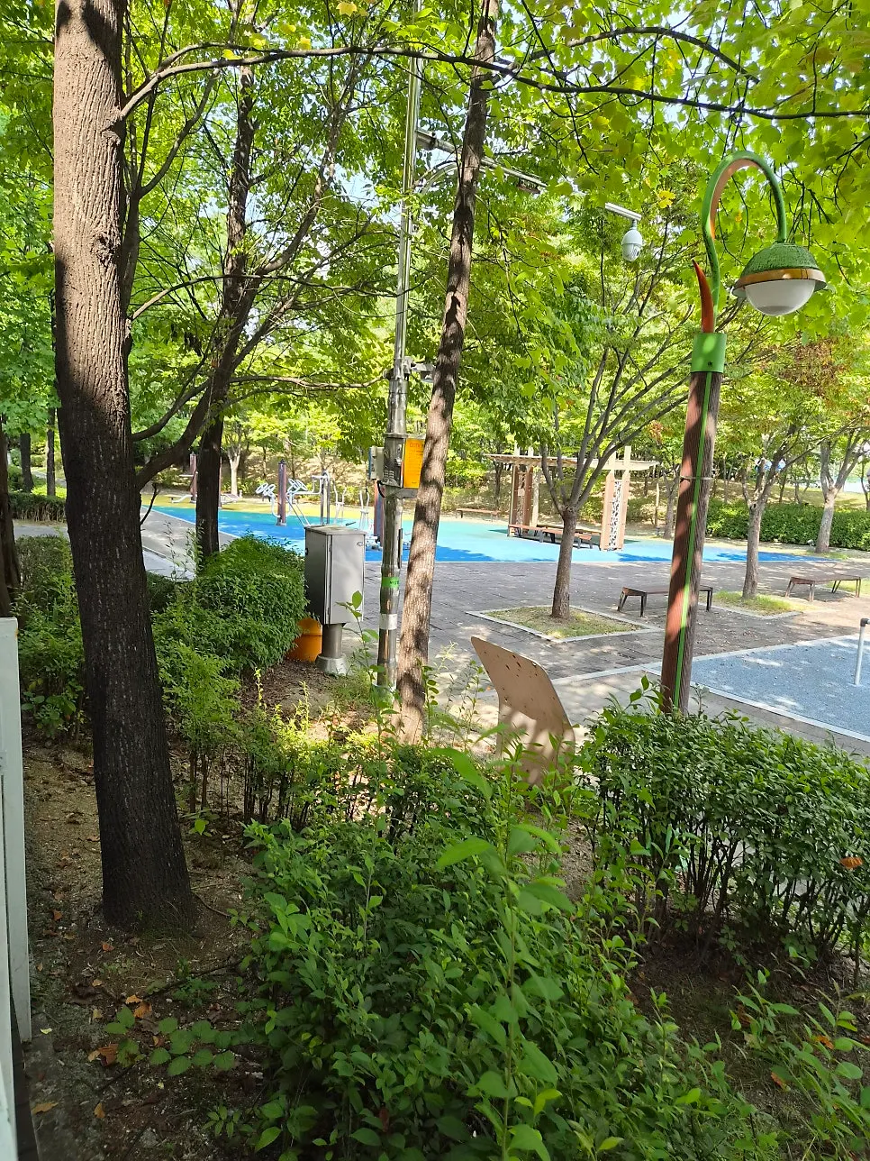 멀멀 판교 실내 우드 테이블과 생화 장식