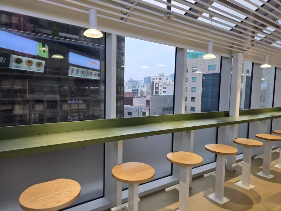 Spacious interior of the Dwaeji Gomtang House pop-up store