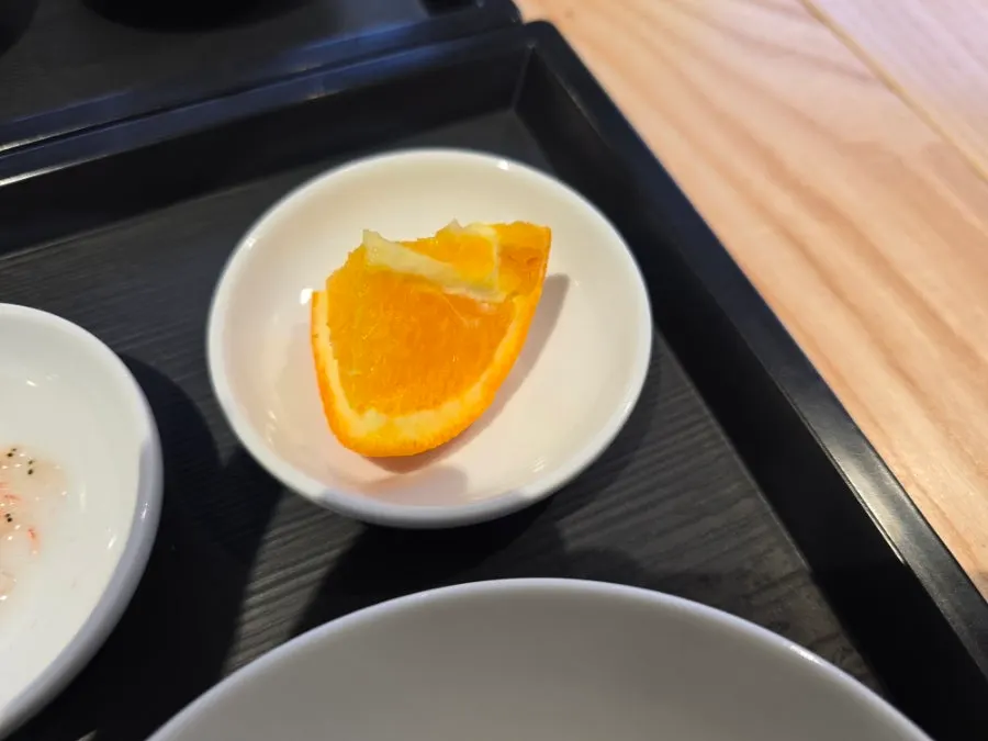 Dessert orange served after the meal
